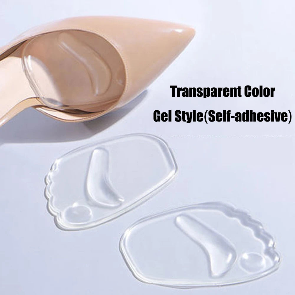 Forefoot Insert Cushion Pads for Women Shoes Anti slip Silicone Foot Pain Relief Pads for High Heels Sandals Gel Shoe Insoles