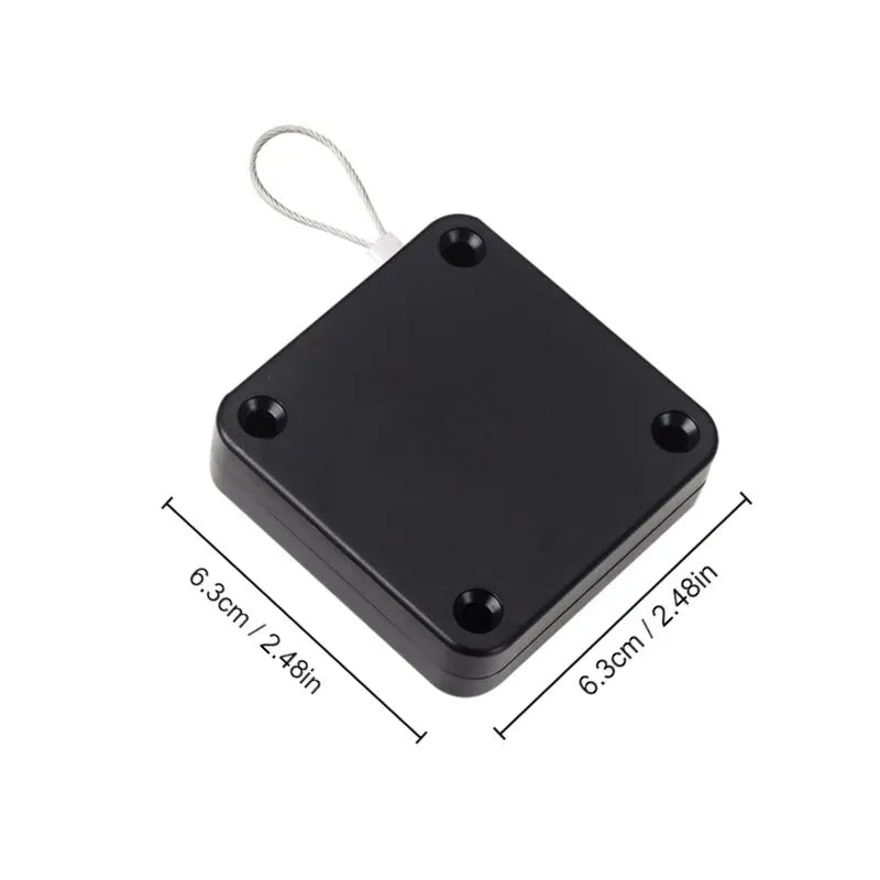 1pc Black Punch Free Automatic Sensor Door Closer Automatic Shutdown Device Non Punching Telescopic Sliding Door Device