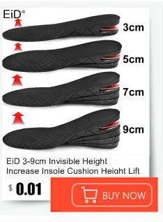 EiD 2cm 3cm 4cm Silicone Invisible Height Increase Insole Height Lift Taller 2in1 Soft Sock Shoes Pad for Men Women dropshipping