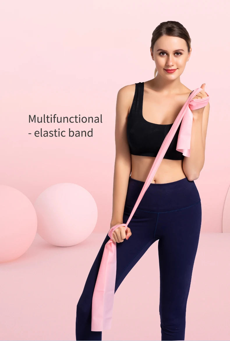 Yoga Pilates Elastic Resistance Band Fitness Training Band 150cm Fitness Elastic Rubber Gym Natural Rubber