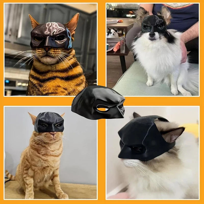 Bat Cat Mask Pet Decoration Mask for Cat and Dogs Spooky Half Mask Pet Accseeiories Pet Funny Party Make-up Decoration