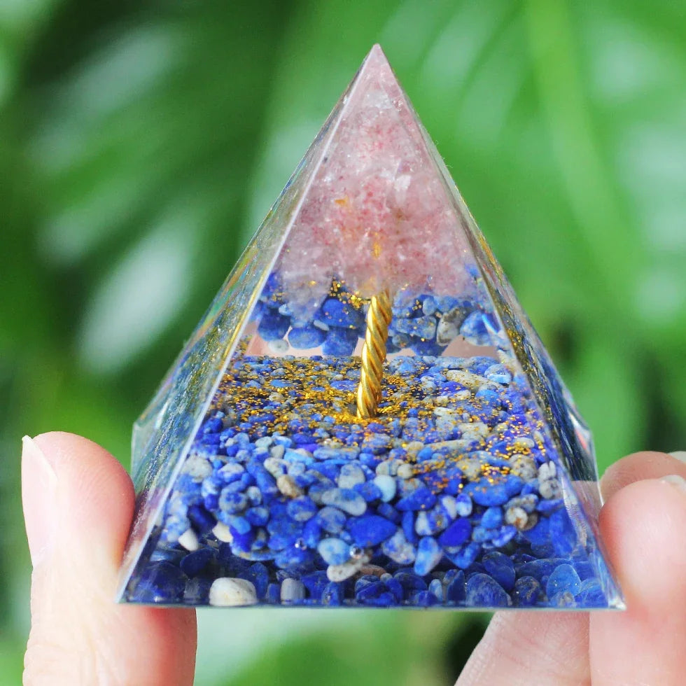 Orgonite Pyramid Crystals Natural Stone Orgone Energy Generator Healing Reiki Chakra Meditation Ornaments Crafts Office Decor