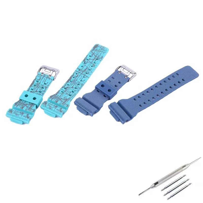 16mm Men's Camo Resin watch band Compatible for Casio GA-100/110/120/140 700 GD-100 GLS-100 GAX-100 watch strap rubber wristband