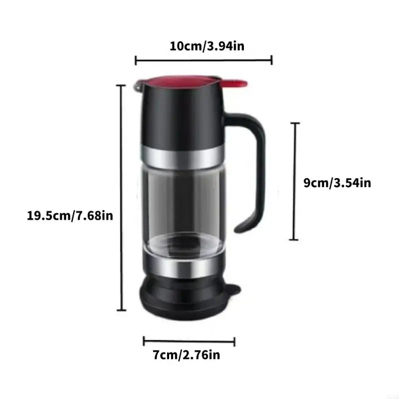 G2AB Push-Type Honeys Dispenser Large Capacity Glass Syrup Storage Jar with Handle Honeys Bottle for Kitchen and Dining Use