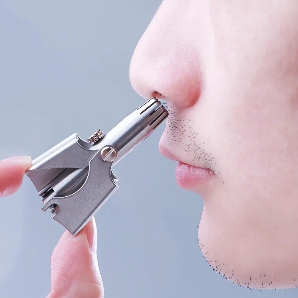 Nose Hair Trimmer For Men And Women Stainless Steel Manual Nose Hair Razor No Noise Washable Nose Hair Trimmer Manual Shaver