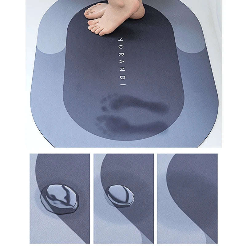 Bathroom Non-slip Mat Absorbent Floor Mats Home Kitchen Shower Room Bathtub Rug Quick Drying Entrance Door Memory Foam Pads