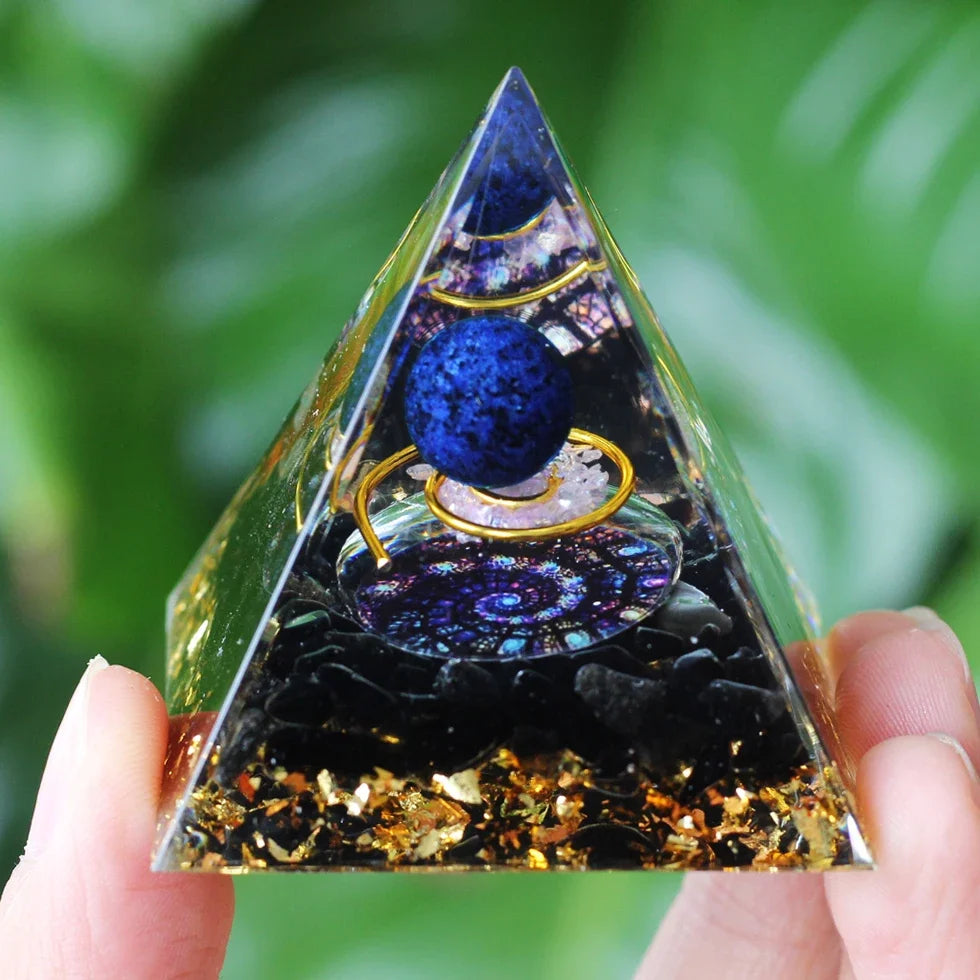 Orgonite Pyramid Crystals Natural Stone Orgone Energy Generator Healing Reiki Chakra Meditation Ornaments Crafts Office Decor