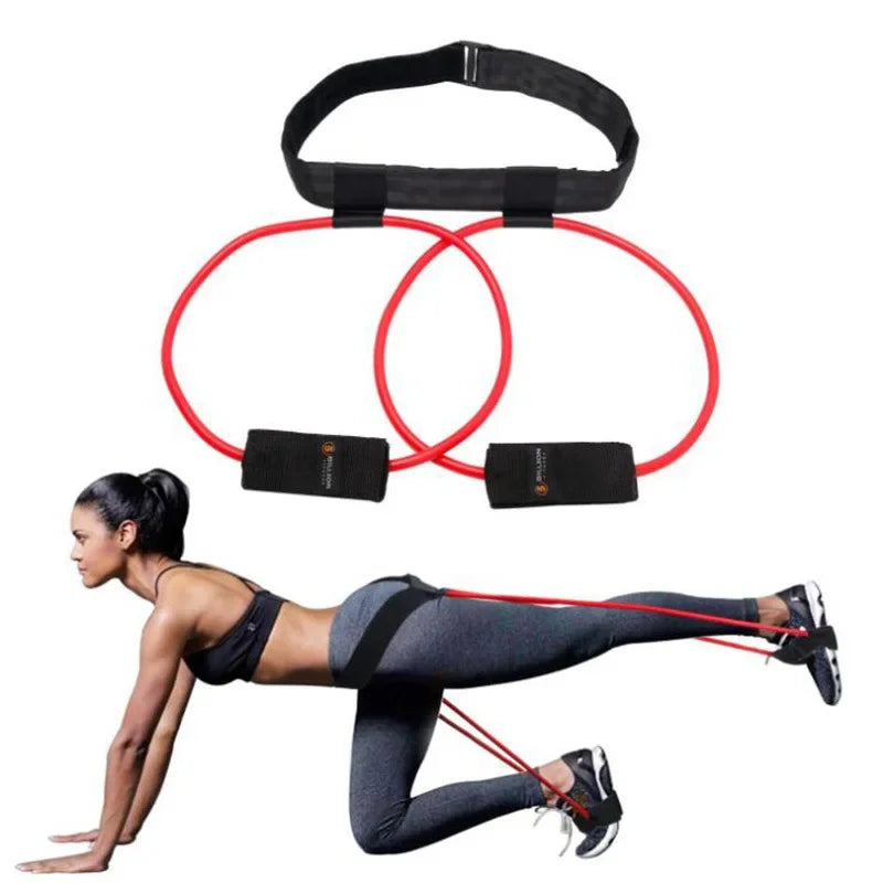 Muscle Strength Training Resistance Band Legs Waist Belt Pedal Exercise Body Building Workout Elastic Bands Fitness Equipment