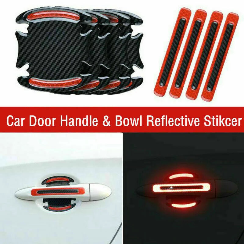 Car Door Handle Reflective Sticker Protection Sticker Door Handle Paint Surface Anti-scratch Reflective Sticker Car Accessories