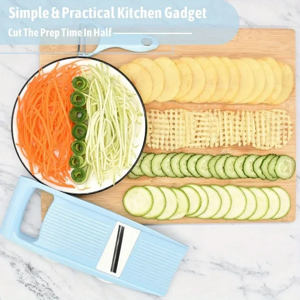 5 in 1 Multi-Functional Vegetable Chopper Onion Chopper Food Chopper Kitchen Mandoline Slicer Veggie Dicer Cutter