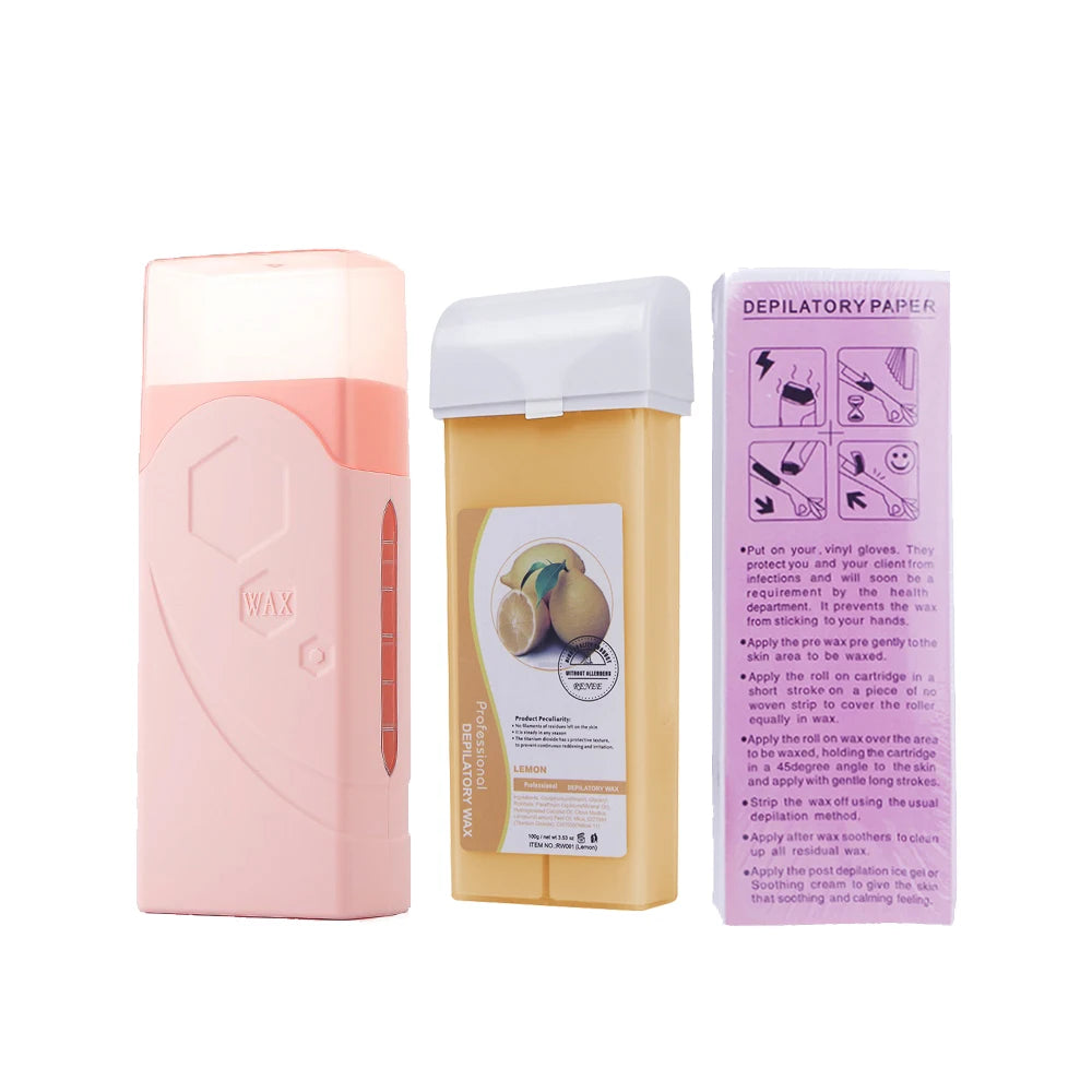 40W Roll On Depilatory Wax Heater Machine Portable Wax Cartridge Hair Removal Cream Heating Device Home Epilator Waxing Warmer