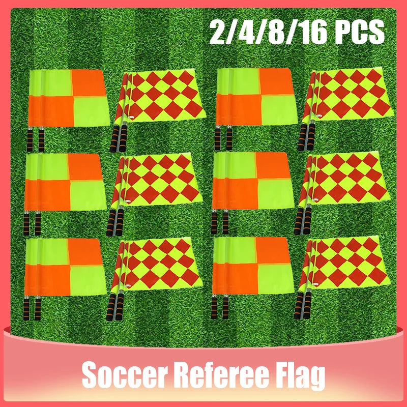 2/4/8/16Pcs World Soccer Referee Flag Fair Play Sports Match Football Linesman Europe Flags Referee Equipment