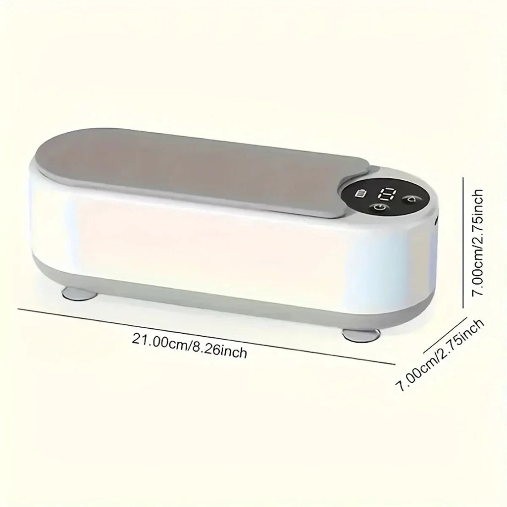 Jewelry Vibration Non-Ultrasonic Cleaner with Digital Display Wireless Portable Cleaner Eyeglasses Rings Earrings Cleaner