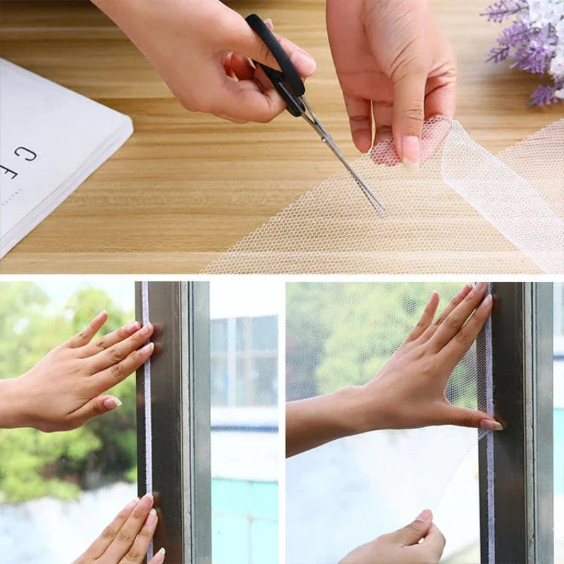 DIY Mosquito Net for Bed Window Home Textile the Mesh Indoor Self-adhesive Anti-insect and Fly Screen Curtains Garden