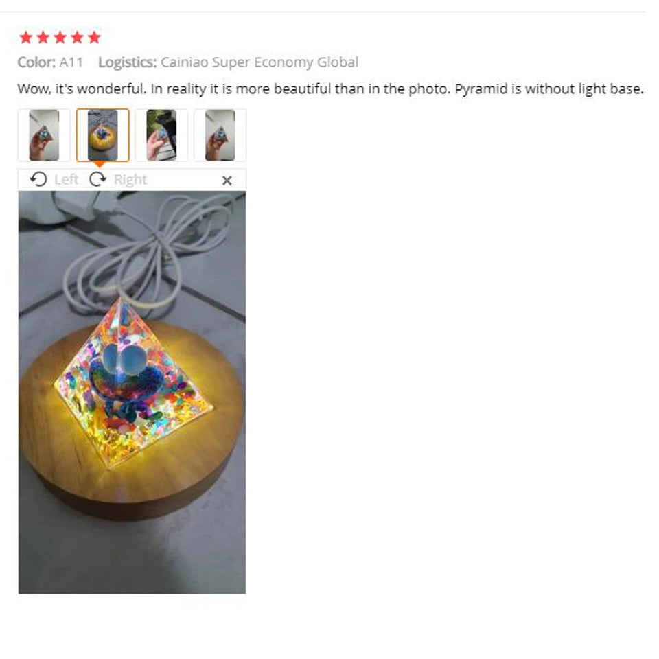 Orgonite Pyramid Crystals Natural Stone Orgone Energy Generator Healing Reiki Chakra Meditation Ornaments Crafts Office Decor