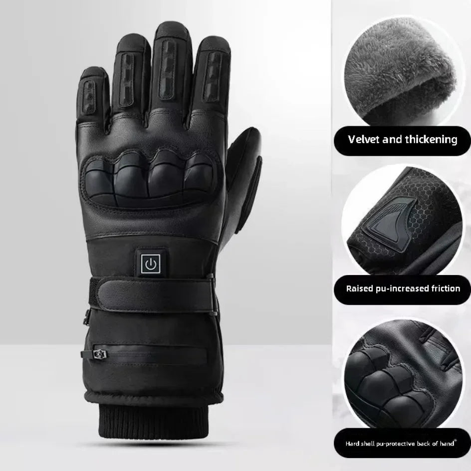 Heated Motorcycle Gloves for Men Tactical Winter Gloves Bicycle Supplies Skiing Gear Bike Accessories Warm Cycling