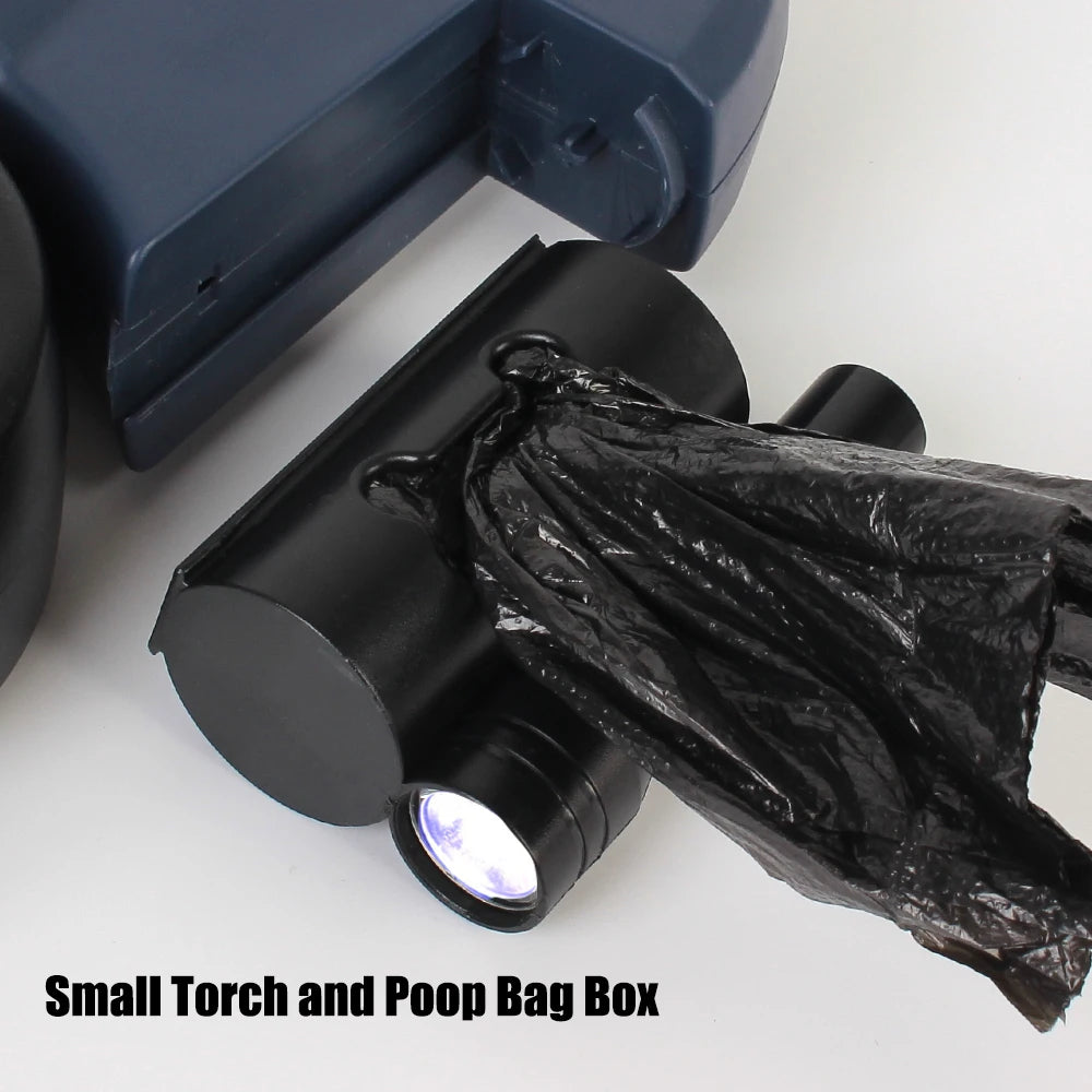 Auto Retractable Double-Ended Dog Leash 3m with LED Flashlight Waste Bag Box Roulette 360 Degree Dual Traction Rope Pet Supplies