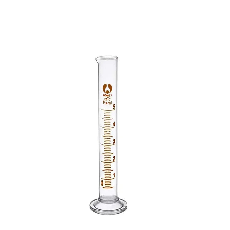 1PCS Lab Measuring Cylinder Set 5ml 10ml 25ml 50ml 100ml 200ml 500ml, Thick Glass Graduated Cylinder Kit for Laboratory Supplies