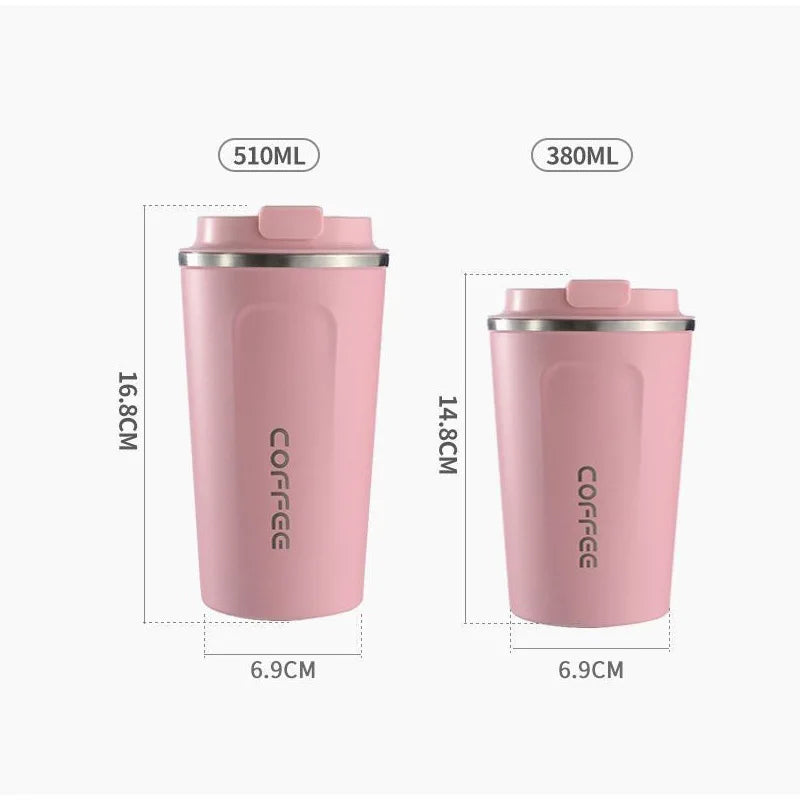 380/510ml Thermos Coffee Mug Stainless Steel Insulated Cup Temperature Display Car Portable Vacuum Bottle Insulated Water Bottle
