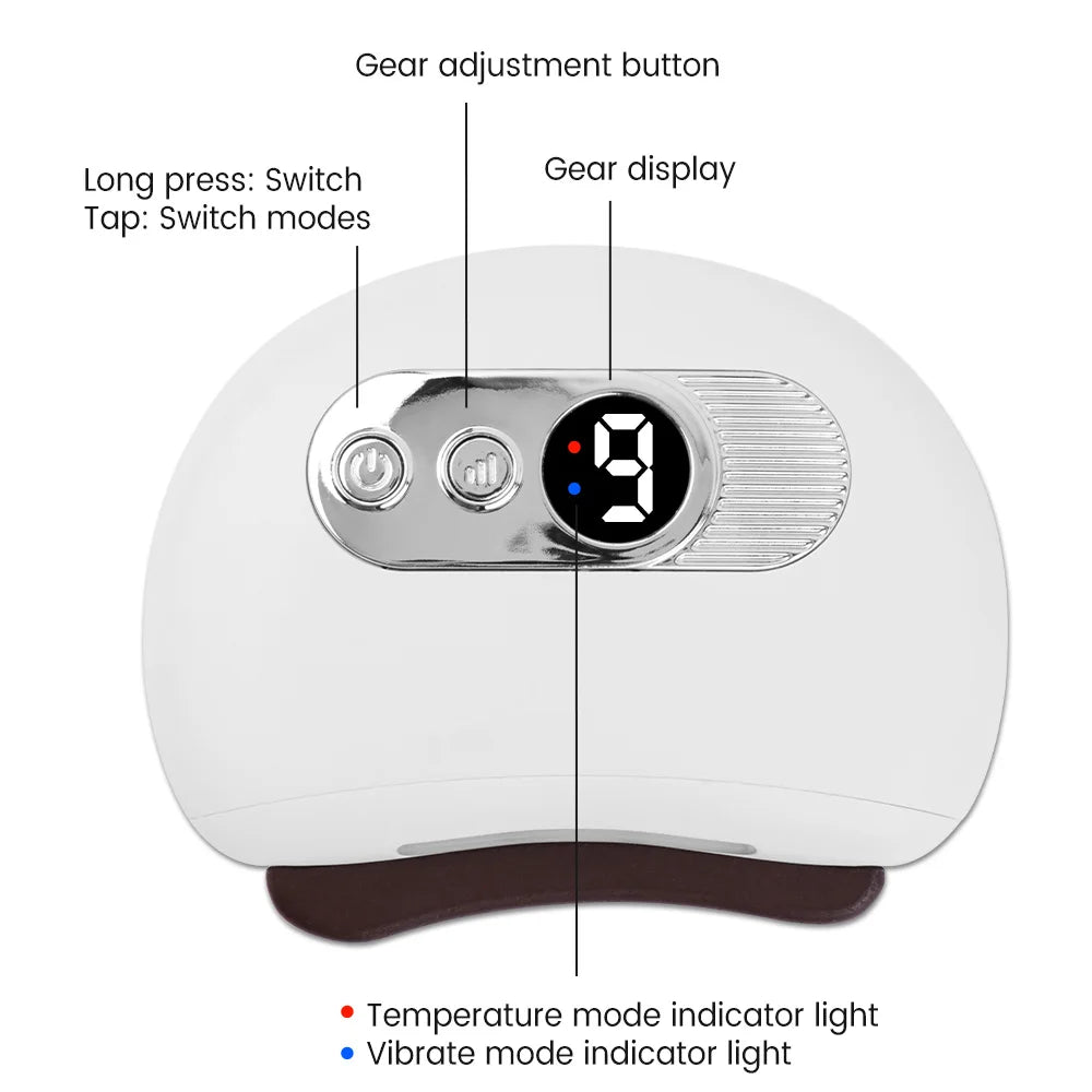 Electric Guasha Massager Body Scraping Heating Vibration Muscle Guasha Face Neck Eye Massage Knife Stone Gua Sha Gouache Scraper