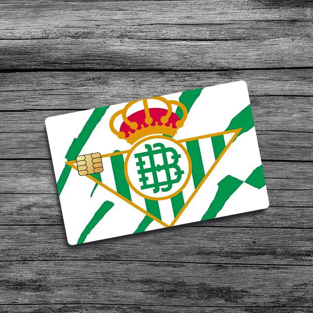 Football R-Real B-Betis Bank Credit Cards Bus Pass Stickers Cool Decoration Waterproof 4PCS Card
