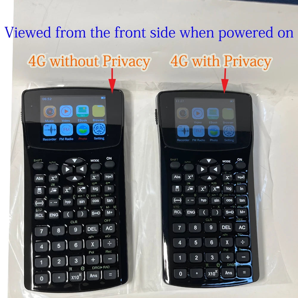 Fashion student magic mp4 player calculator with emergency button quick response text video Privacy Film(choose the Sku with PF)