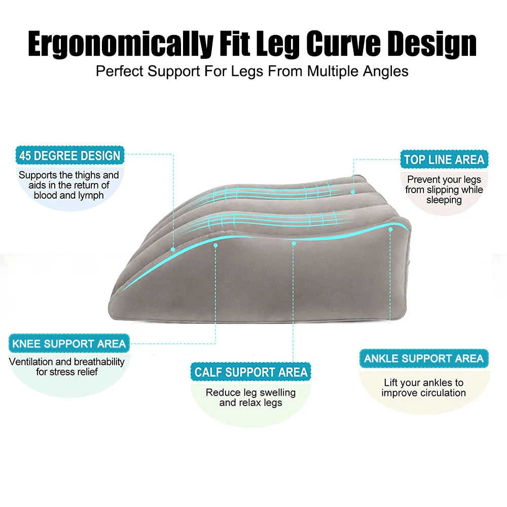 Foot Pillow Lightweight Elevation Leg Pillows Wedge Pillow Inflatable Leg Pillow Portable PVC Knee Cushion Support