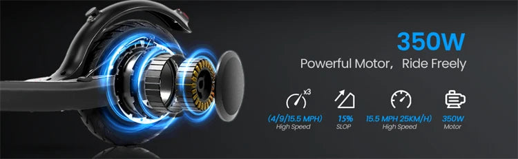 Electric Scooter 350W E Scooter Shock-absorbing ‎8.5 Inches Folding waterproof Commuting Electric Scooters