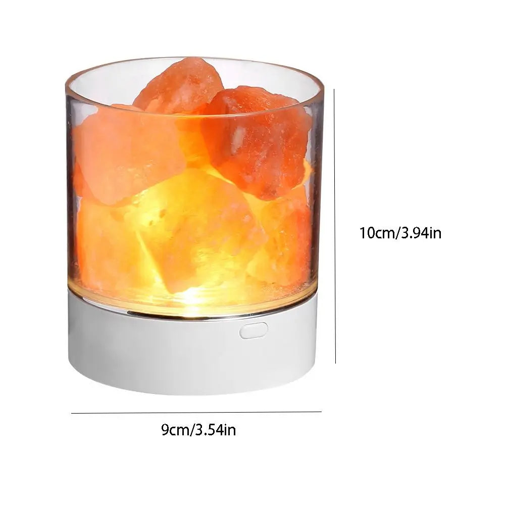 Natural Crystal Salt Lamp USB Powered Eye Protection Table Lava Lamp 7 Color Lights LED Table Light Home Decor