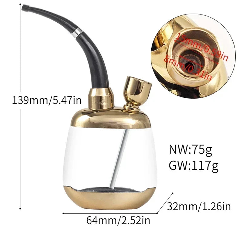 Portable Tobacco Microfilter Hookah ShiSha Glass Bottle Smoking Pipes Cigarette Holder Pipes Smoking Accessories