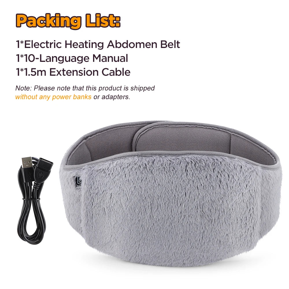 3 Levels Electric Graphene Heating Pad Cold-Proof Uterine Belt Cold-Proof Hand Waist Warming Pad USB Recharging Abdominal Warmer