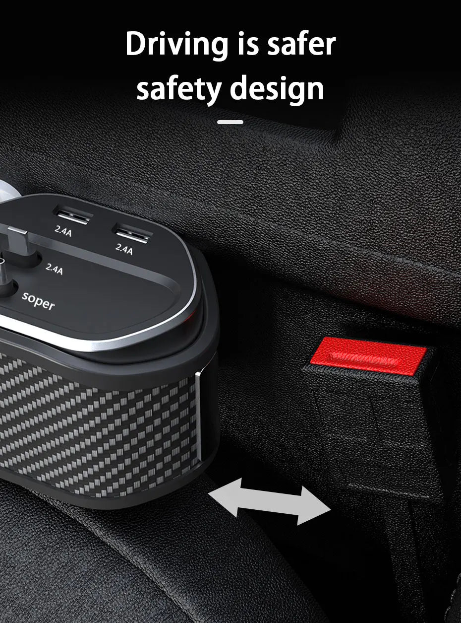SEAMETAL Car Seat Gap Filler Organizer With Cup Holder Front Seat Console Side Pocket With Wireless Charging,Type-C,Lightning