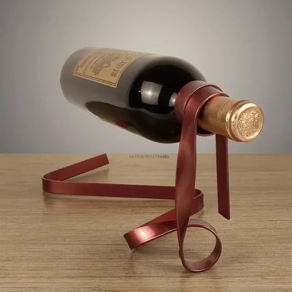 Magical Suspension iron Chain Wine Racks One Bottle Wine Display Racks Stand Holder Kitchen Dining room cellar Bar Decoration