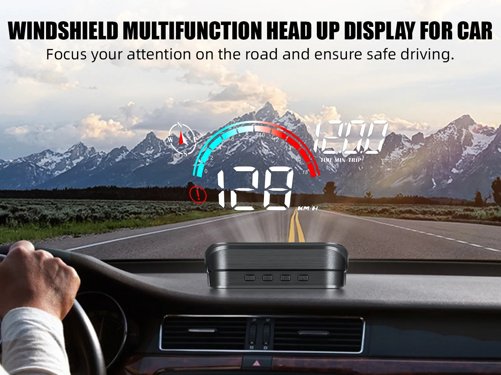 New M22 Car GPS Head Up Display Speed RPM KMH MPH HUD GPS Speedometer Projector Screen Dashboard with Odometer Overspeed Alarm