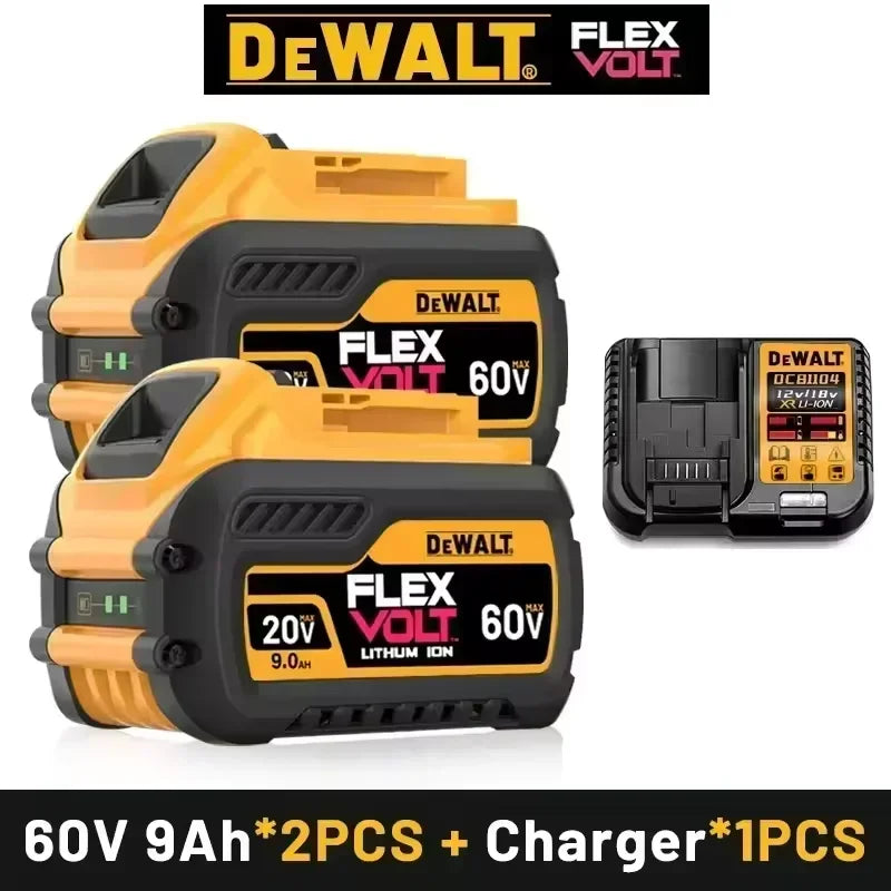 Original DEWALT Battery 60V 9.0AH, Rechargeable Lithium-ion Battery, DEWALT，DCB609，DCB118， Fast Charging, DEWALT Tool Battery,