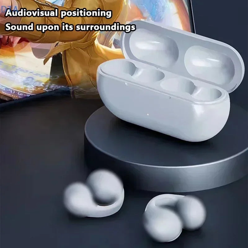 New T75 Bluetooth 5.3 Bone Conduction Earphones - Waterproof Sports Headphones with HiFi Stereo Sound