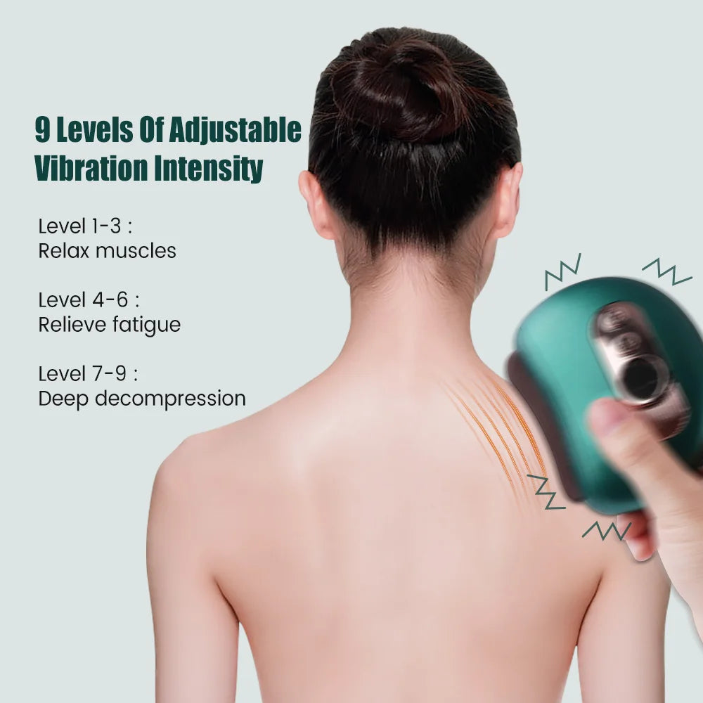 Electric Guasha Massager Body Scraping Heating Vibration Muscle Guasha Face Neck Eye Massage Knife Stone Gua Sha Gouache Scraper
