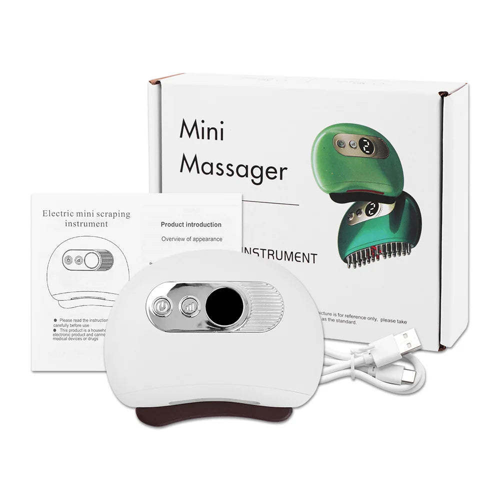 Electric Guasha Massager Body Scraping Heating Vibration Muscle Guasha Face Neck Eye Massage Knife Stone Gua Sha Gouache Scraper