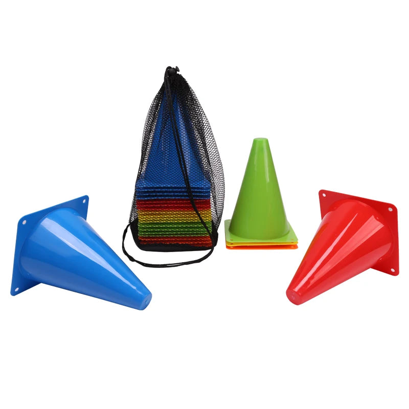 25PCS Colorful Soccer Training Cones Plastic Football Agility Marker Cones Portable Sport Obstacle Markers for Soccer Training