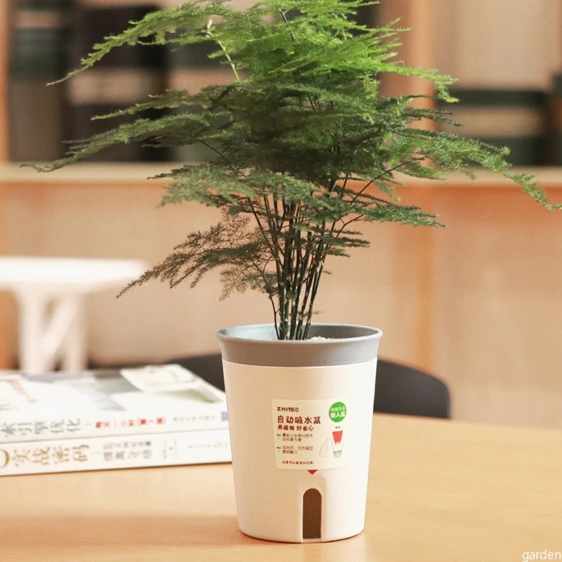 Double Layer Plant Pot Self Watering Pots for plants Hydroponics Flower Pot Plastic Lazy Automatic Water-Absorbing Plants Pot