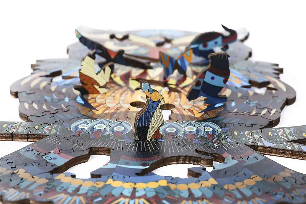 Cool Owl Wood Jigsaw Puzzle Animal Funny Wooden Puzzles Adults High End Montessori Educational Toys Children Board Game Gift