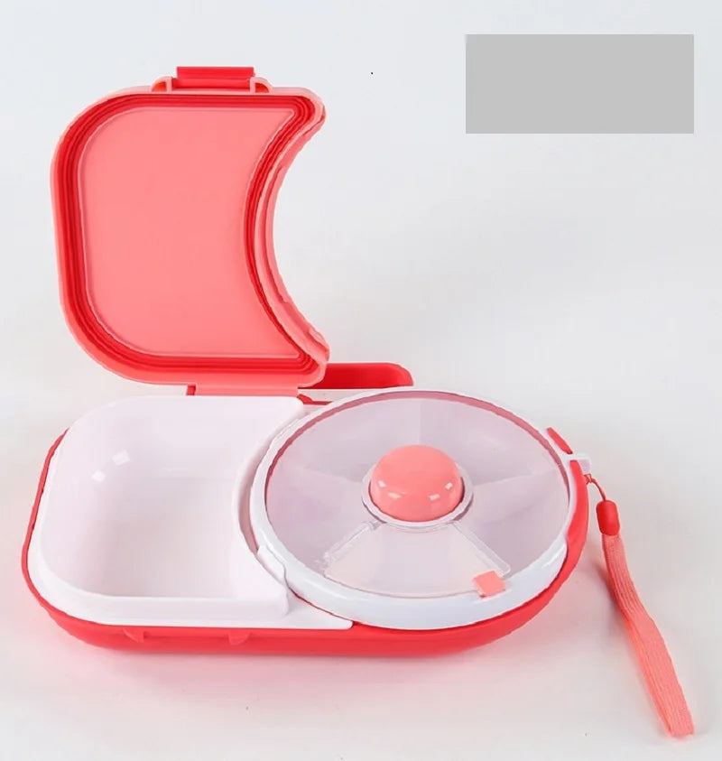 Rotating Lunch Box, Portable Children's Snack Rotating Fruit Plate When Going Out