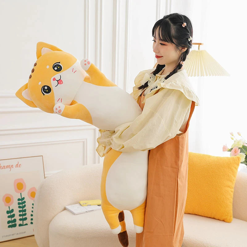 Cute and Soft Long Cat Plush Toy Ultra Kawaii Cat Hug Pillow Body Animal Sleeping Companion Kids Birthday Gift