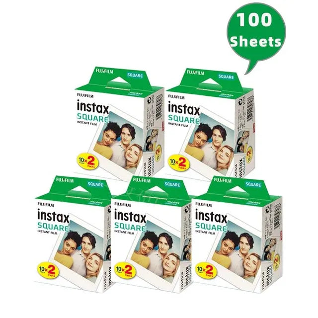 Fujifilm Instax Square White Edge Films Photo Paper 10-100 Sheets for Instax SQ10 SQ6 SQ20 Instant Camera Share SP-3 Printer