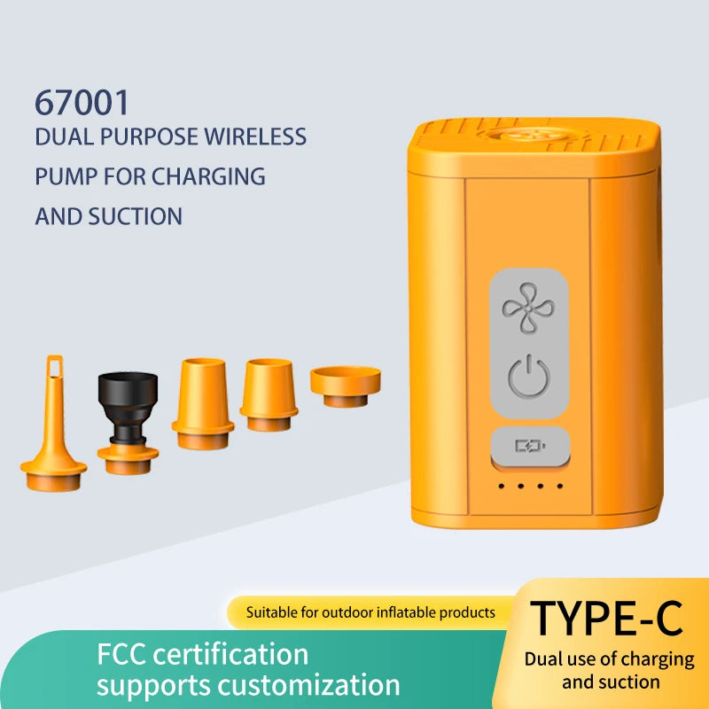 Mini Portable Vacuum Air Pump,Inflate Deflate for Pool, Air Bed,Vacuum Storage Bags-Compact Air Compressor for Home And Travel