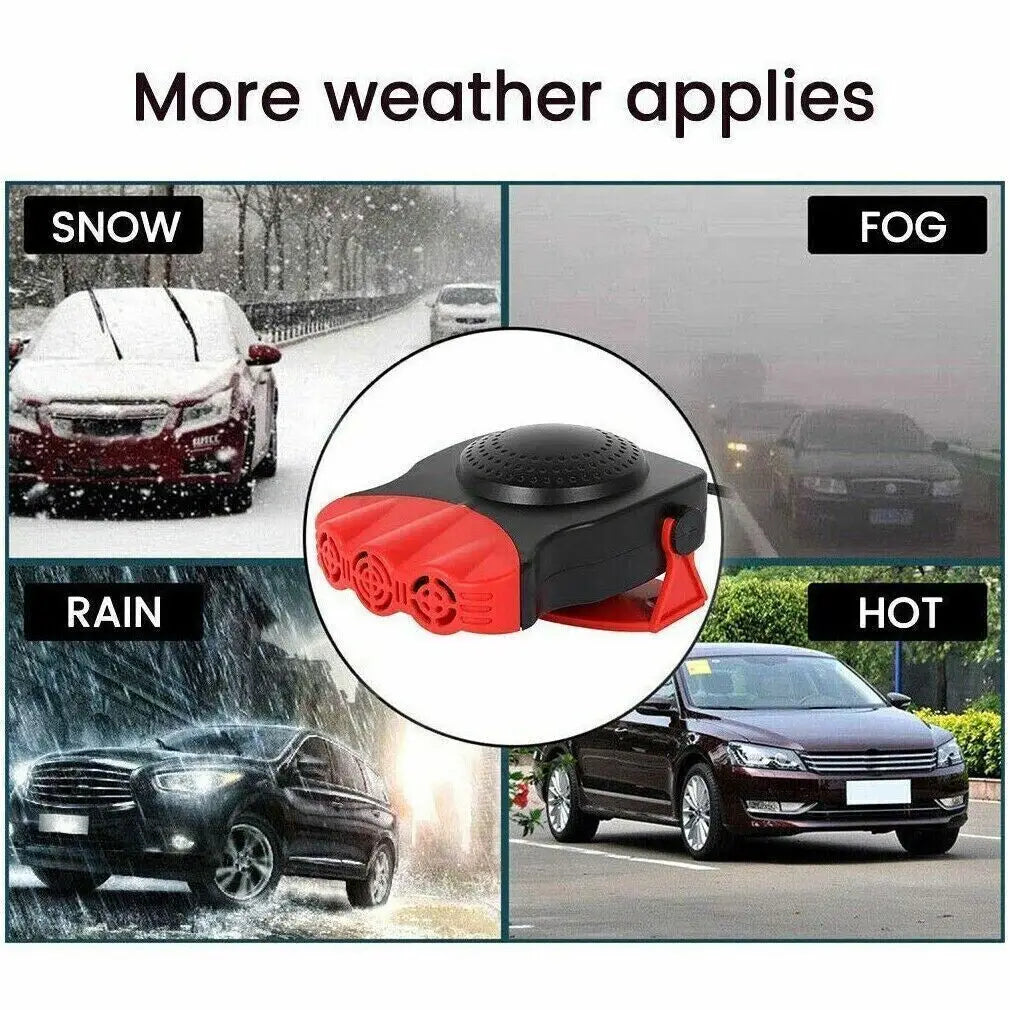 12V Car Electric Heating Fan Multifunctional Car Windshield Defroster Defogging Defrosting Heating Fan Car Heating Accessories