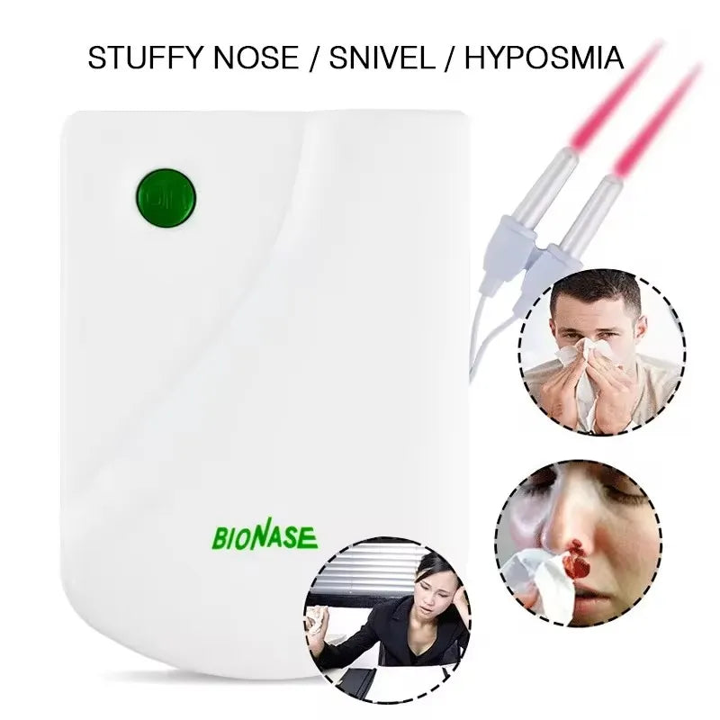Nose Rhinitis Sinusitis Cure BioNase Laser Therapy Hay Fever Low Frequency Pulse Nose Massage Runny Sneeze Treatment Machine