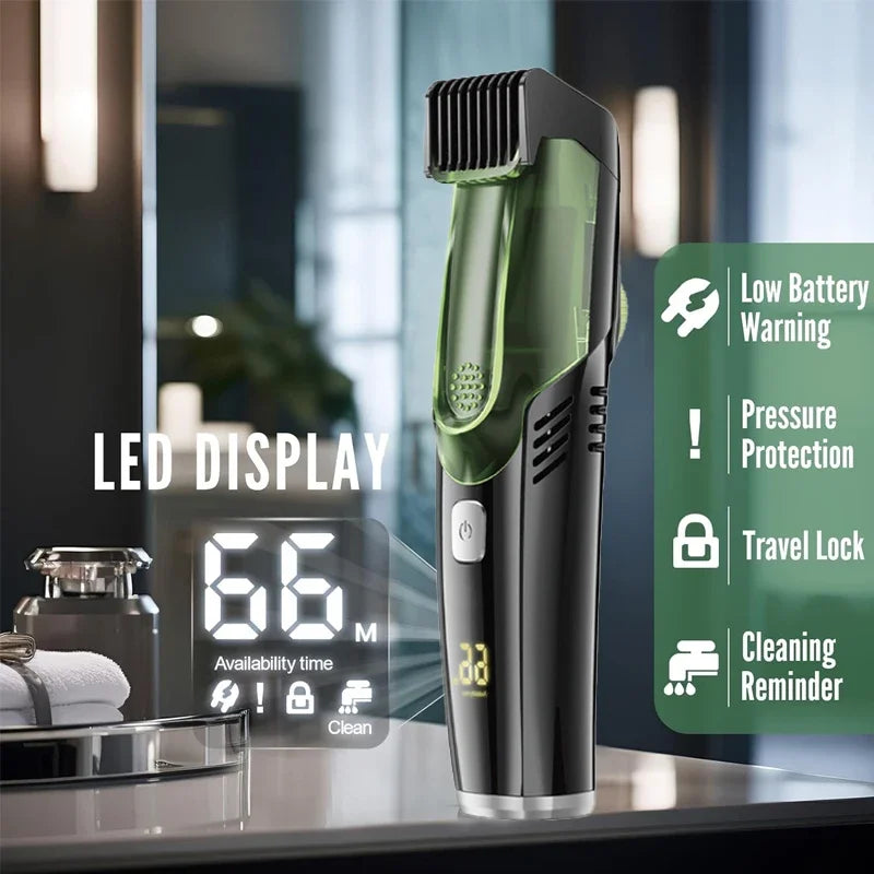 Tinsol Cordless Electric Hair Trimmer Professional Hair Cutting Multifun ctional Men Razor Built-in Vacuum Clipper Rechargeable