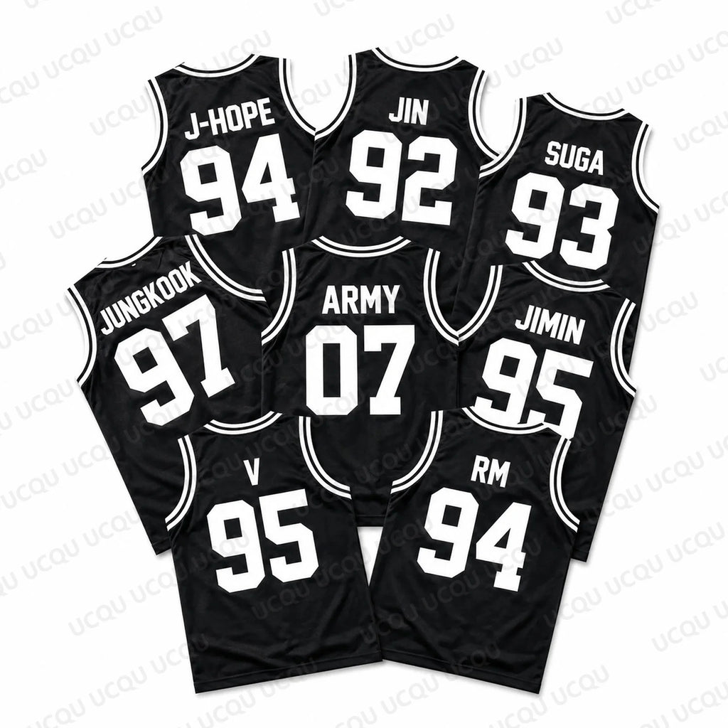 2026 Kpop Basketball Jersey Jimin V Jungkook Jin Suga J-Hope RM 92-97 Tank Top Fan Streetwear Kids Tops